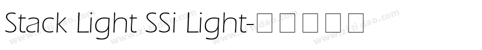 Stack Light SSi Light字体转换